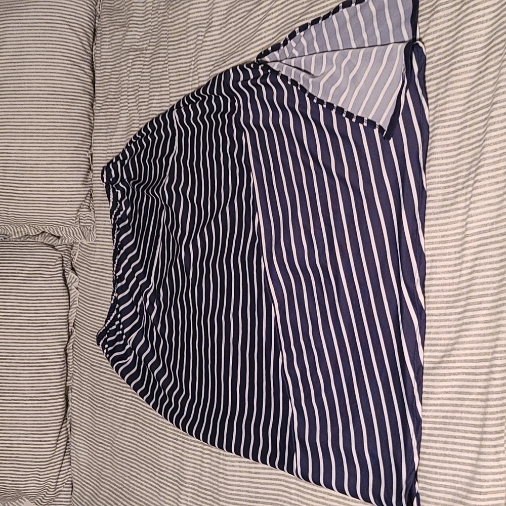 Kim Rogers striped maxi skirt